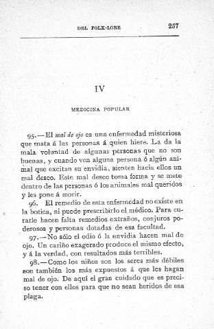 IV. Medicina popular
