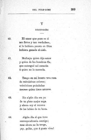 V. Desengaño