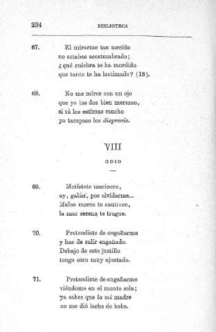 VIII. Odio