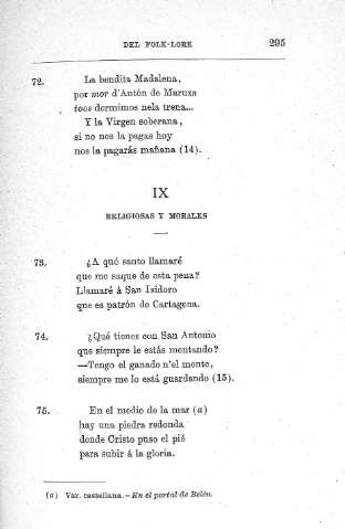 IX. Religiosas y morales