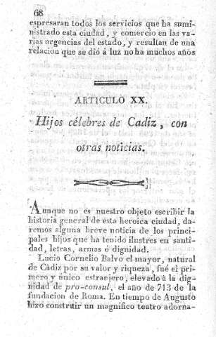 Articulo XX.