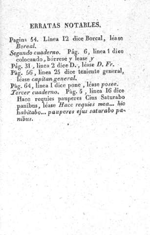 Erratas mas notables
