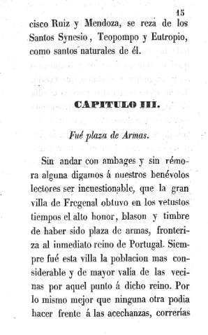 Capítulo III. Fué plaza de Armas