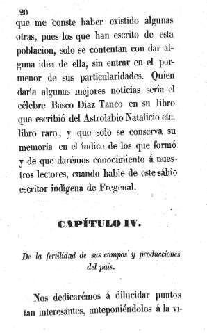 Capítulo IV. De la fertilidad de sus campos y producciones del país