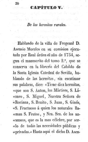 Capítulo V. De las hermitas rurales