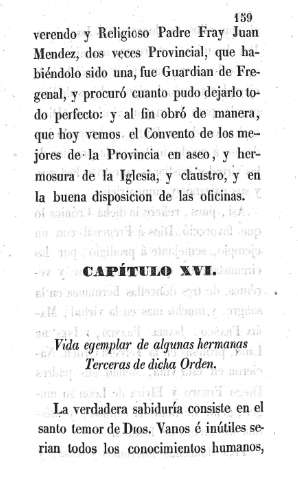 Capítulo XVI. Vida ejemplar de algunas hermanas Terceras de dicha Orden