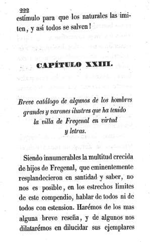 Capítulo XXIII. Breve catálogo de algunos hombres grandes y varones ilustres...