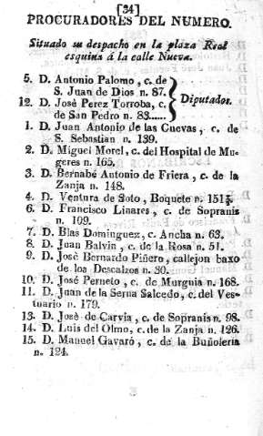 Procuradores del números