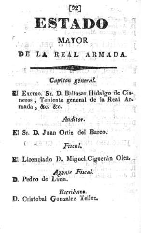 Estado Mayor de la Real Armada