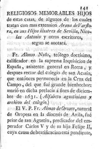 Religiosos memorables hijos de estas casas