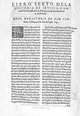 Libro Sexto dela Historia de Sevilla, Contiene sus Monasterios de Monjas, con sus fundaciones y excelencias