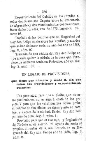 Un legajo de Provisiones... 3
