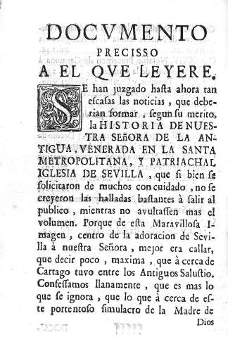 Docvmento presisso a el qve leyere