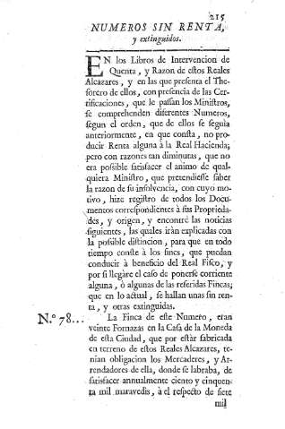 Numeros sin renta, y extinguidos