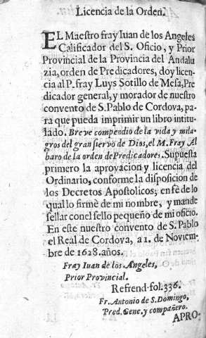 Licencia de la Orden