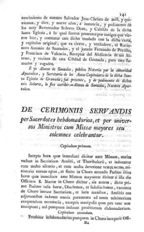 De ceremonis Servendis...