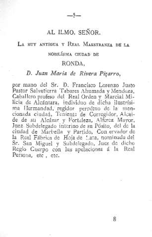 Al Ilmo. Señor
