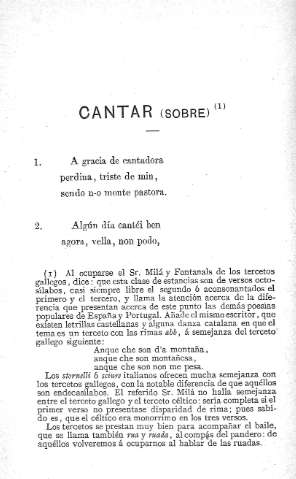 Cantar (sobre)