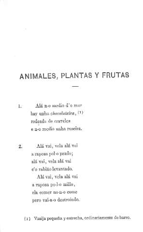 Animales, plantas y frutas