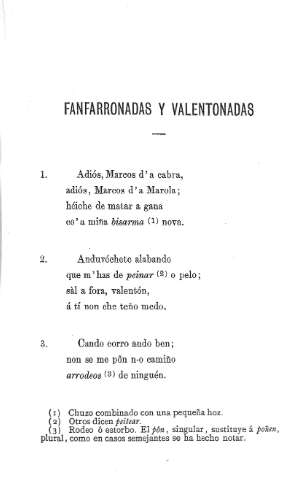 Fanfarronadas y valentonadas