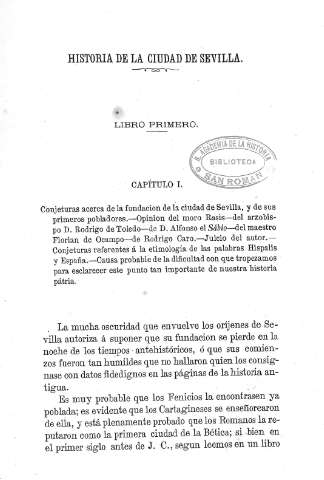 Libro Primero. Capítulo I.