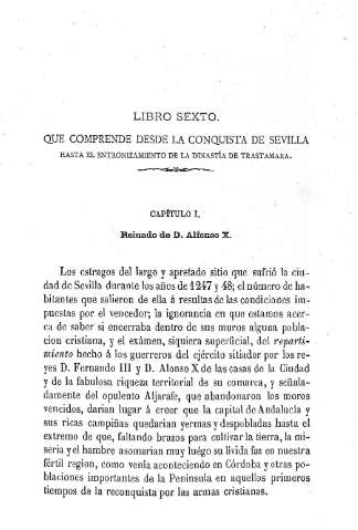 Libro Sexto. Capítulo I. Reinado de D. Alfonso X.