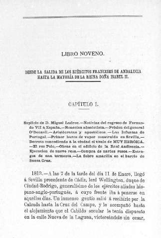 Libro Noveno. Capítulo I.