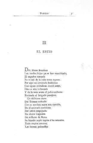 III. EL Estío