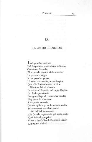 IX. El Amor rendido
