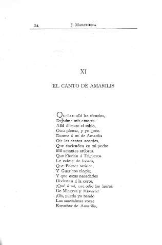 XI. El Canto de Amarilis