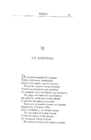 III. La Ausencia