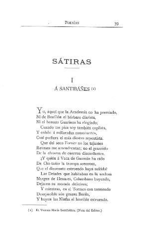 Sátiras. I. Á Santibanés