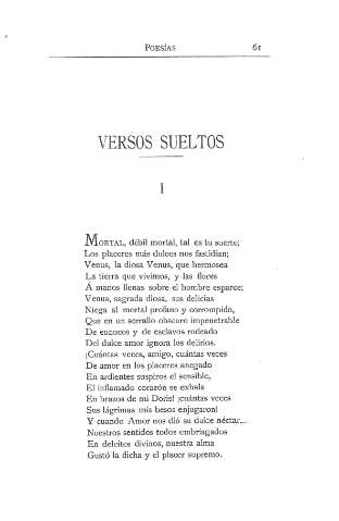 Versos sueltos. I.
