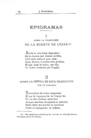 Epigramas. I. Sobre la traducción de 