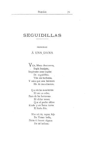 Seguidillas. Primeras. Á una dama