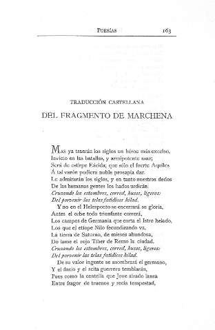 Traducción castellana del fragmento de marchena