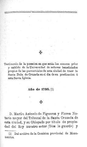 Testimonio de la posesion en que están el prior y cabildo de la Universidad de curas de las parroquias...