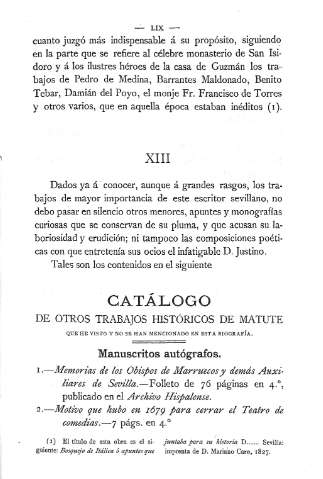 Catálogo de otros trabajos históricos de Matute