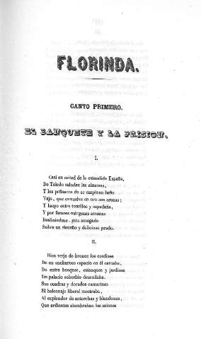 Florinda. Canto Primero