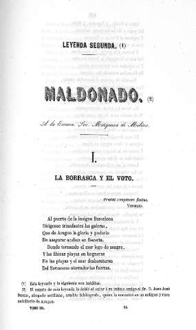 Leyenda Segunda. Maldonado