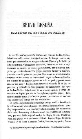 Breve reseña de la Historia del Reino de las Dos Sicilias