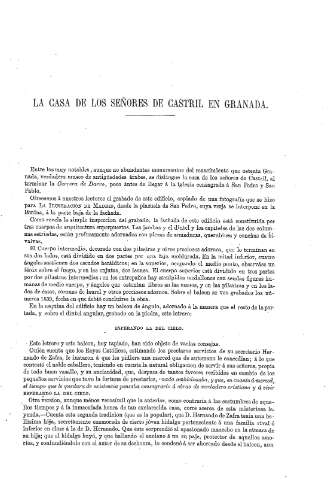 La Casa de los Señores de Castril en Granada