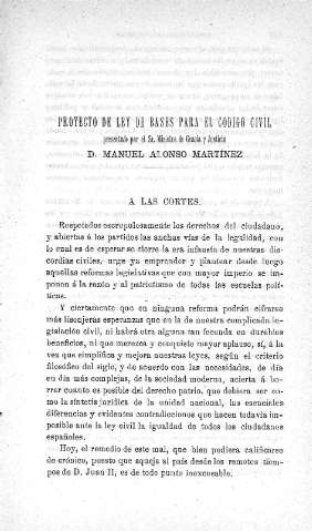 Proyecto de ley de bases para el Código Civil...