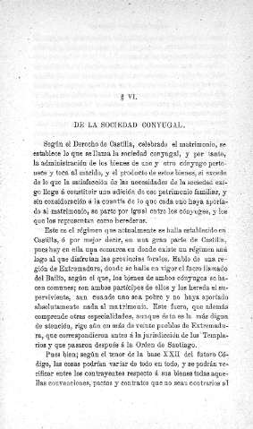VI. De la sociedad conyugal