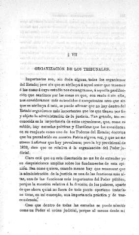VII. Organización de los Tribunales