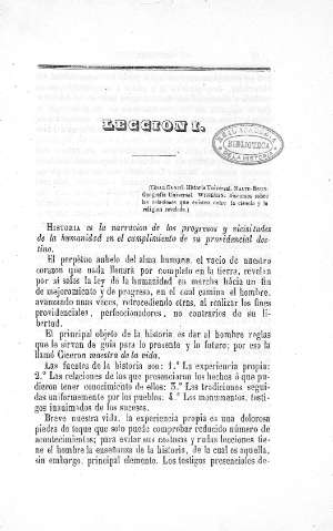 Lección I. Preliminares