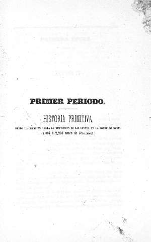 PRIMER PERIODO. Historia Primitiva