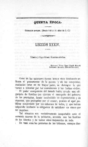Quinta Época. Guerras civiles. (Desde 146 á 34 años de J.C.)
