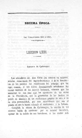 Decima Época. Los Carlovingios (800 á 1095)