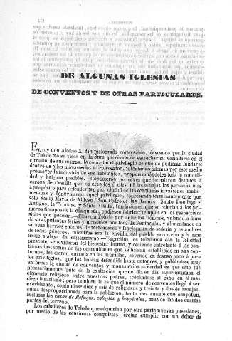 De algunas iglesias de conventos y de otras particulares
